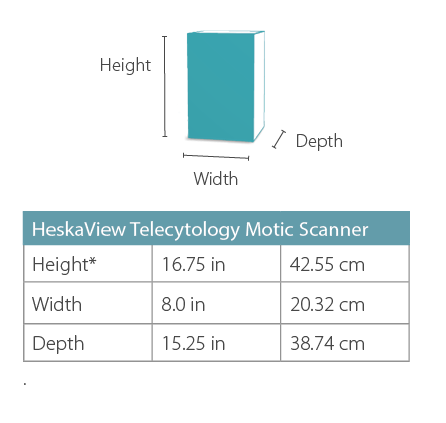HeskaView Telecytology Scanner Dimensions